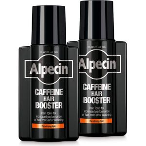 Alpecin Black Hair Booster Tonic 2x 200ml | Voorkomt haaruitval en ondersteunt de haargroei | Voor alle haar en hoofdhuid types | Energizer voor sterk haar | Made in Germany