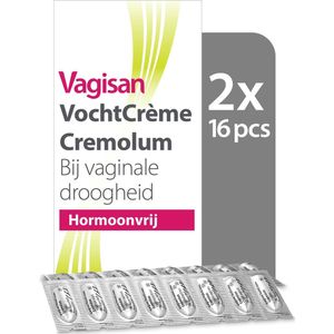 Vagisan VochtCrème Cremolum 2X 16st | Bij Vaginale Droogheid | Hormoonvrij