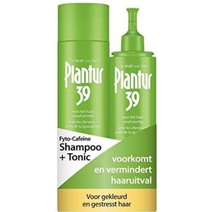 Plantur 39 Cafeïne Shampoo en Tonic voorkomt en vermindert haaruitval | Voor gekleurd gestrest haar | Ondersteunt haargroei | Haarverzorging Made in Germany