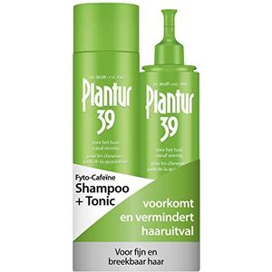 Plantur 39 Cafeïne Shampoo en Tonic Set voorkomt en vermindert haaruitval | Voor fijn broos haar | Ondersteunt de haargroei | Haarverzorging Made in Germany