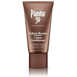 Plantur 39 Color Brown kleurspoeling, 2 x 150 ml, voor bruin haar, gelamineerd grijs haar, verzorgende spoeling met cafeïne-complex