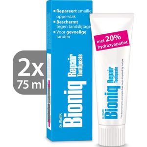 Bioniq - Repair - Tandpasta - 2X 75ml - Met biomimetisch tandglazuur