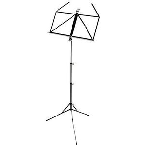 GEWA Wittner muziekstandaard 961d, zwart, instelhoogte 48-114 cm, compact opvouwbaar, Made in Germany