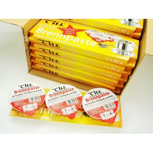 72 cups x TILL - Brandpasta a 80 gram - pure reukloze veilige Duitse kwaliteit - voor elke Fondue-brander