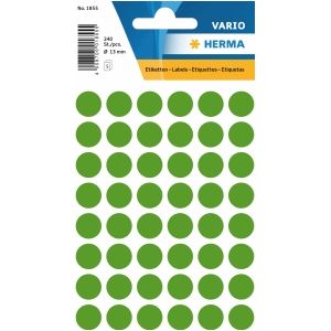 10 x HERMA Vielzweck-Etiketten 13mm dunkelgrün VE=240 Stück