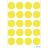 HERMA - 1884 - Etiket - Fluor Geel - 100 Stuks - Rond