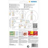 HERMA 2330 multifunctionele etiketten mini (10 x 16 mm, 32 velles, papier, mat) zelfklevend, permanent klevende huishoudelabels voor handschrift, 2.592 stickers, wit