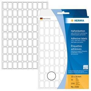HERMA 2330 Universele etiketten wit 10x16 mm Papier mat 2592 St.
