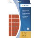 HERMA 2342 - Multifunctionele Etiketten - Rood - 12 x 18 mm - 1.792 Stickers - Zelfklevend