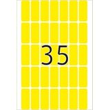 Multipurpose-etiketten, 12 x 30 mm, geel, permanent hechtend, om met de hand te