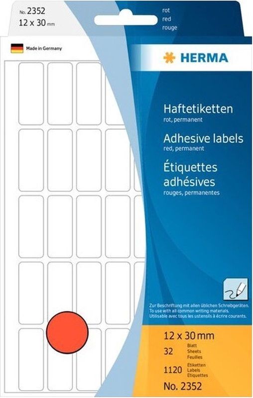HERMA - Universele Etiket - Rood - Papier - 1120 Stuks