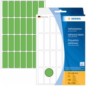 Etiket HERMA 2365 13x40mm groen 896stuks