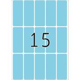 HERMA 2413 multifunctionele etiketten klein (20 x 50 mm, 32 velles, papier, mat) zelfklevend, permanent klevende huishoudelabels voor handschrift, 480 stickers, blauw