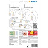 HERMA 2440 multifunctionele etiketten klein (32 x 41 mm, 32 velles, papier, mat) zelfklevend, permanent klevende huishoudelabels voor handschrift, 384 stickers, wit