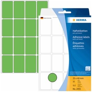 HERMA Vielzweck-Etiketten 25x40mm grün VE=512 Stück
