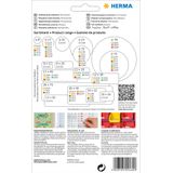 HERMA - Etiketten 2460 - Klevend Wit - 24 x 24 mm - 32 Vellen à 24 Etiketten