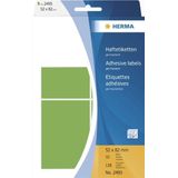 HERMA 2495 Univers. etiket. bureauverp. groen 52x82 mm Papier 128 St.