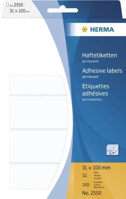 HERMA Vielzweck-Etiketten 31x100mm weiß VE=160 Stück