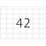 Hechtetiketten - Wit - DP1 - 16 x 22 mm - Permanent Hechtend