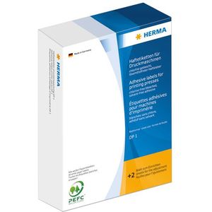 HERMA 2937 Hechtetiketten voor drukmachines, DP1, 25 x 40 mm, wit, verwijderbaar