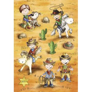 HERMA 3264 Stickers MAGIC grappige Cowboys, 3D-Papier [10x]