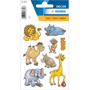 10 x HERMA Schmucketiketten Decor Zootiere VE=3 Blatt