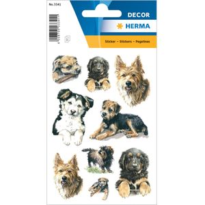 10 x HERMA Schmucketiketten Decor Hunde VE=3 Blatt