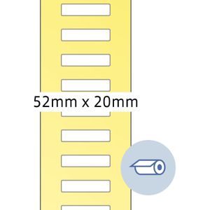 HERMA 4066 rollen etiketten voor thermotransferprinters (52 x 19,5 mm, papier, mat) zelfklevend, permanent hechtende thermotransfer-etiketten op rol, 5.000 etiketten, wit