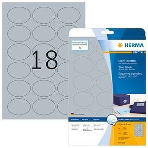 Herma 4116 plastic etiketten, 58,4 x 42,3, ovaal, A4, Lasercopy