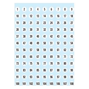 HERMA Decoratiesticker nummers 1-540, 8mm, pak 10 stuks (pak 5 vel)