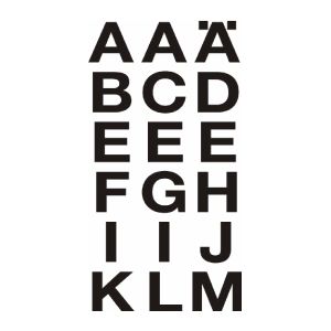 Huismerk Herma 4135 Etiket met Letters A-Z 20mm Transparant