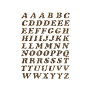 10 x HERMA Buchstaben 8mm A-Z selbstklebend Prismaticfolie gold glitze