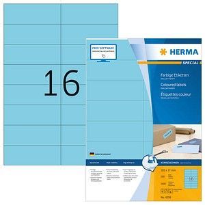 HERMA Etiketten blau 105x37mm Special A4 VE=1600 Stück