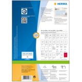 HERMA 4267 adreslabels A4 (99,1 x 33,8 mm, 100 velle, papier, mat) zelfklevend, bedrukbaar, permanente klevende universele etiketten, 1.600 etiketten voor printer, wit