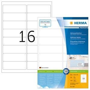 Etiketten wei&#223; 99,1x33,8mm Premium A4 VE=1600 St&#252;ck