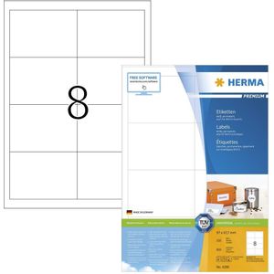 HERMA Etiketten wit 97x67.7 Premium A4 800 st.