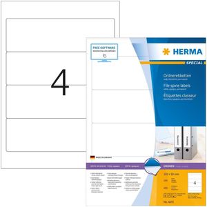 HERMA Ordneretiketten 59,0 x 192,0 mm weiß