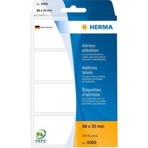 HERMA Adress-Etiketten 88x35mm endlos leporello-gefalzt VE=250 Stück