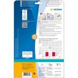HERMA 4349 adreslabels A4 afneembaar (96 x 50,8 mm, 25 velles, papier, mat) zelfklevend, bedrukbaar, verwijderbaar en opnieuw klevende etiketten, 250 etiketten voor printer, wit