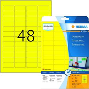 HERMA Etiketten 4366 gelb 45,7 x 21,2 mm
