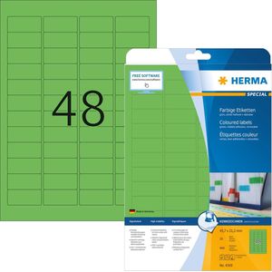 HERMA Etiketten groen 45.7x21.2 A4 960 st.