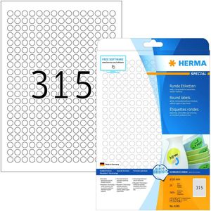 7.875 HERMA Etiketten 4385 weiß 10,0 x 10,0 mm