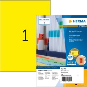 HERMA Etiketten gelb 210x297mm Special A4 VE=100 Stück