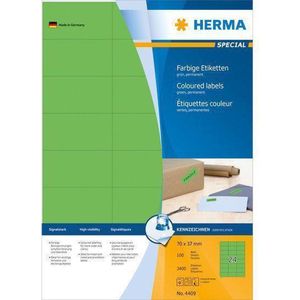 Etiket herma 4409 70x37mm groen 2400 etiketten