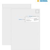 HERMA 4442 adreslabels voor Schrijfmachines A4 (105 x 42 mm, 20 velles, papier, mat, scherpe hoeken) zelfklevend, bedrukbaar, permanente klevende etiketten, 280 etiketten voor printer, wit