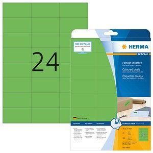 HERMA Etiketten grün 70x37mm Special A4 VE=480 Stück