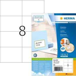HERMA - 4470 - Etiketten - Wit - 105x74mm - 800 Stuks