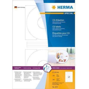 Herma CD Labels White ø 116 SuperPrint 200 Pcs.