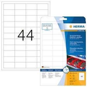 880 HERMA wetterfeste Folienetiketten 4572 weiß 48,3 x 25,4 mm