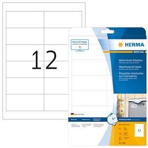 120 HERMA wetterfeste Folienetiketten 4595 weiß 97,0 x 42,3 mm